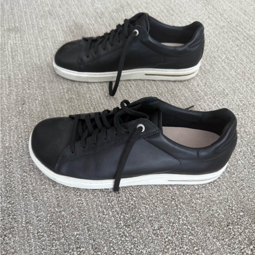 Birkenstock Black and White Sneakers with Leather Upper - Picture 3 of 5